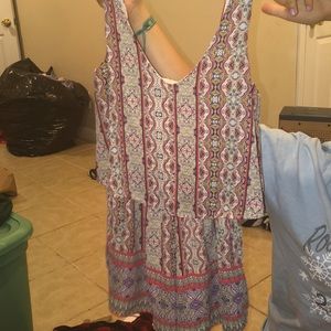 multicolored tribal print romper from xhilaration